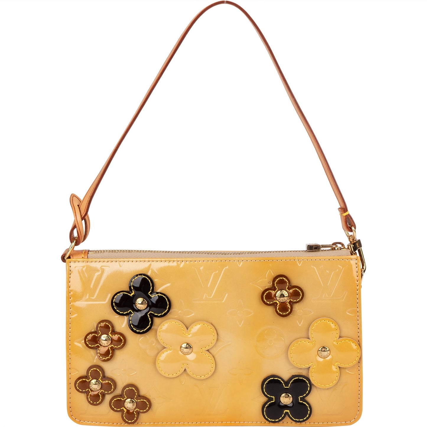 Louis Vuitton Monogram Vernis Fleurs Lexington Pochette Handbag