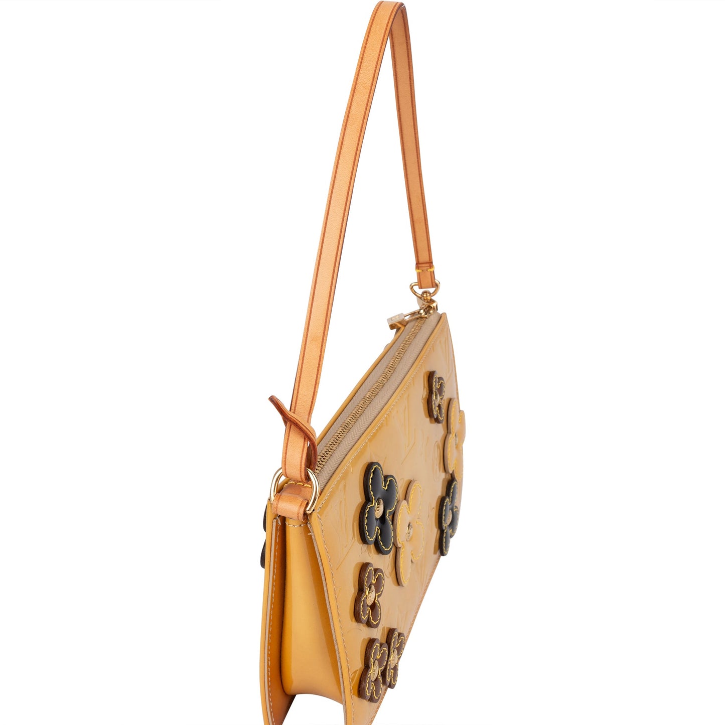 Louis Vuitton Monogram Vernis Fleurs Lexington Pochette Handbag