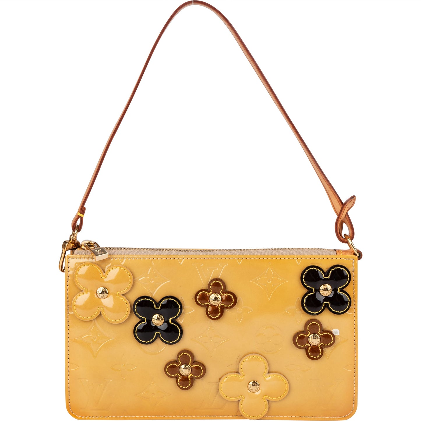 Louis Vuitton Monogram Vernis Fleurs Lexington Pochette Handbag