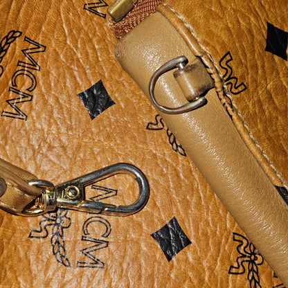 MCM Monogram Visetos  Studded 2 in 1 Bag Backpack