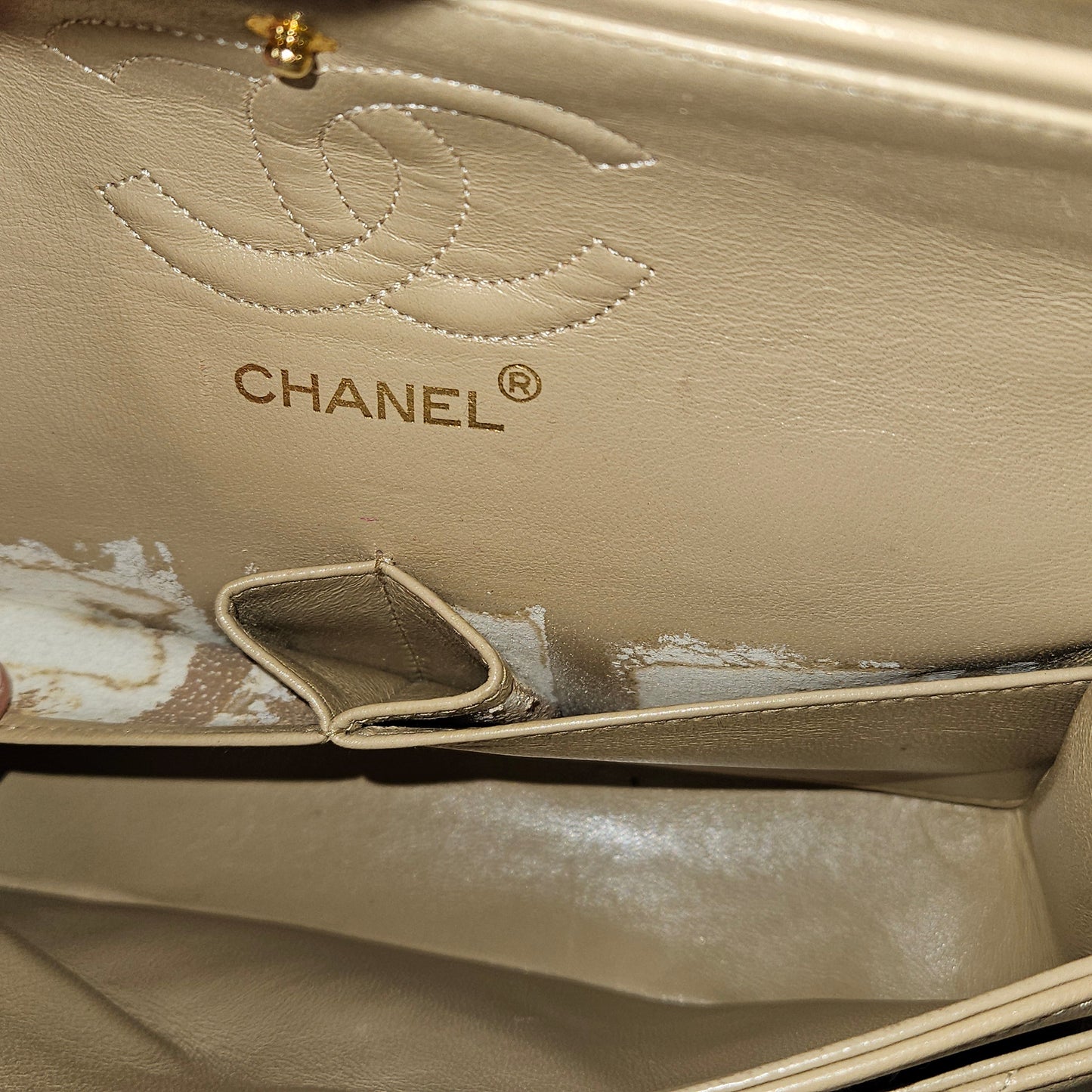 Chanel Quilted Lambskin 24K Gold Small Double Flap Shoulder Bag
