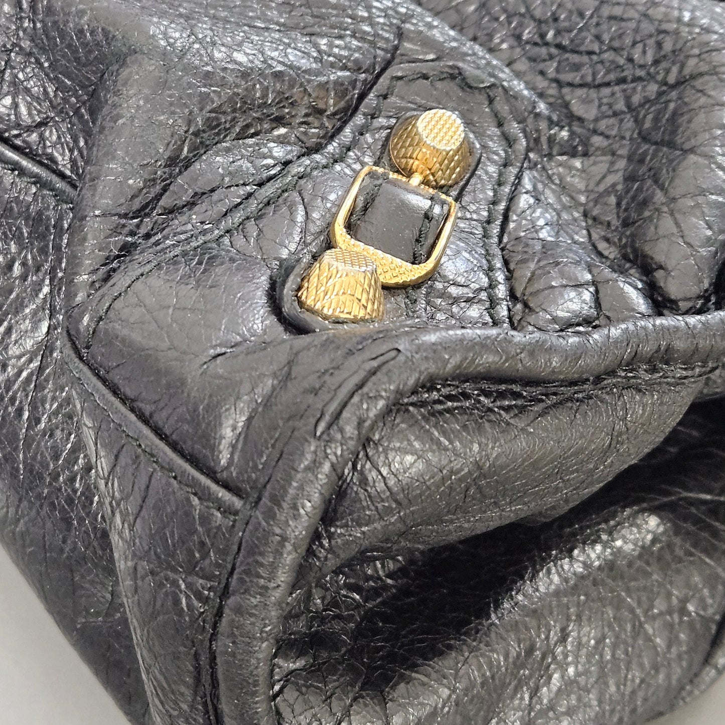 Balenciaga Black Leather Classic City Handbag