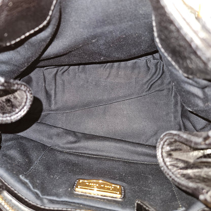 Miu Miu Vitello Shine Leather Bow Bauletto Handbag